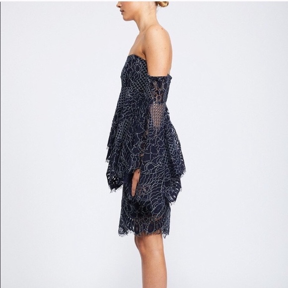 New Shona Joy Navy Lace Dress - Picture 3 of 6